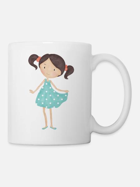 Mädchen - Tasse - Weiß