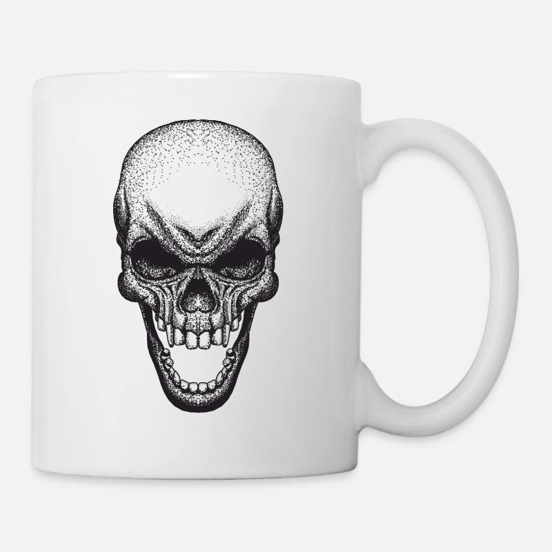 Dot Skull - Mug - white