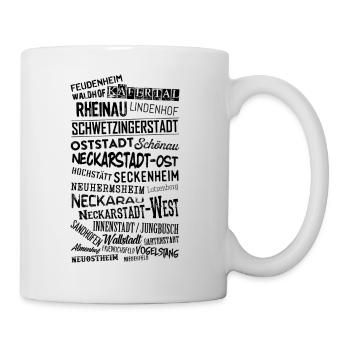 Mannheim Ortsteile - Tasse - Weiß - Rechts