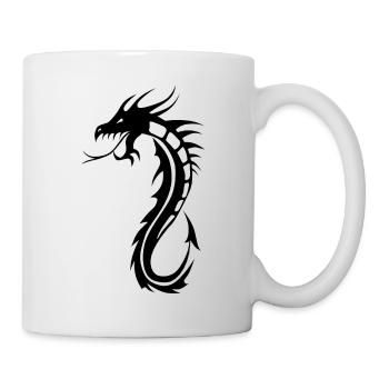 Drachen Tribal Tattoo Form 2004 ooooooooooo y - Tasse - Weiß - Rechts