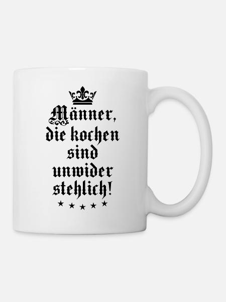 07 Männer die kochen sind unwiderstehlich Koch - Tasse - Weiß