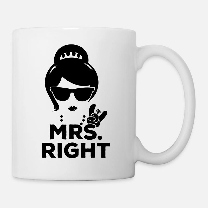 Funny matching pair Mr. Right and Mrs. Right - Mug - white
