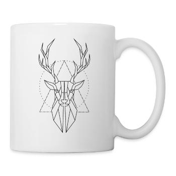 Hirsch - Tasse - Weiß - Rechts
