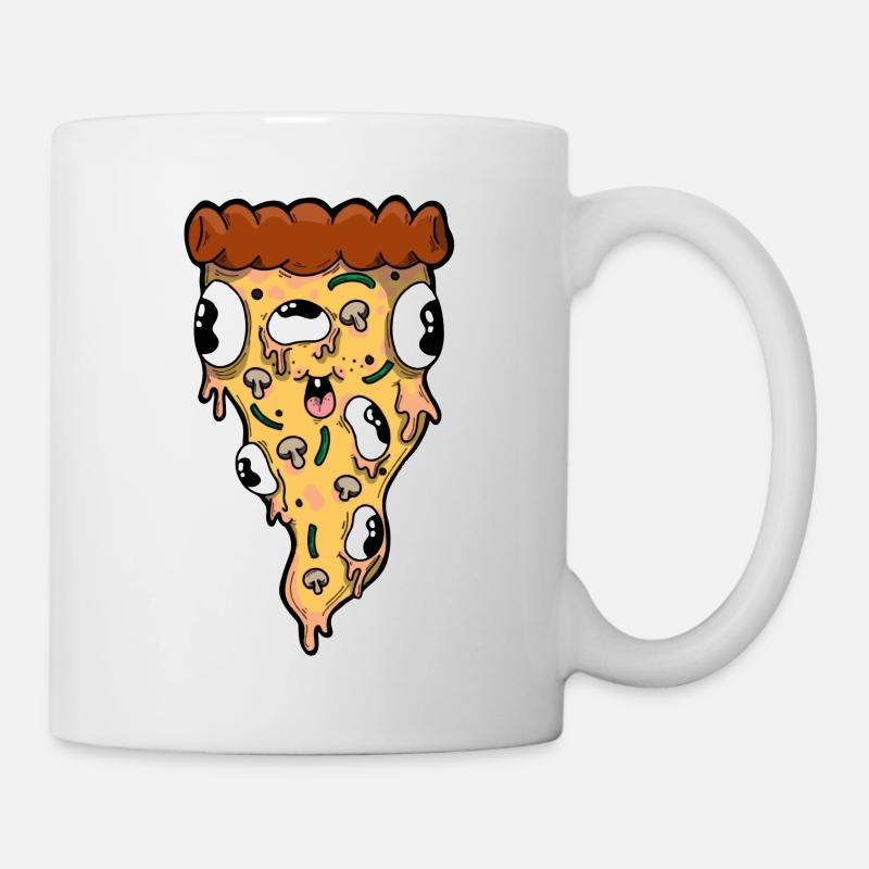 Pizza-Monster - Tasse - Weiß