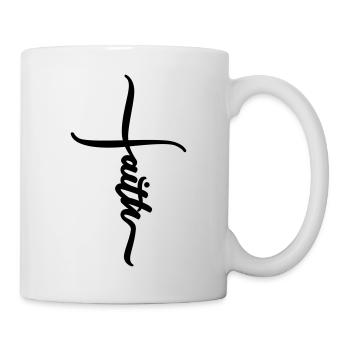 Faith - Faith Jesus Cross chirstliches gift - Mug - white - Right