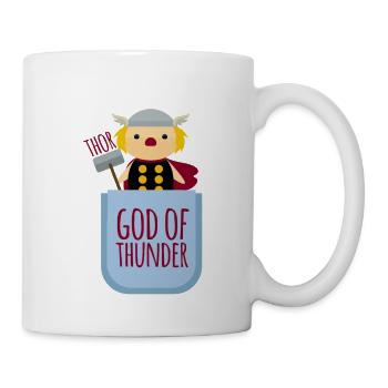 Thor Donnergott God of Thunder Brusttasche Baby - Tasse - Weiß - Rechts