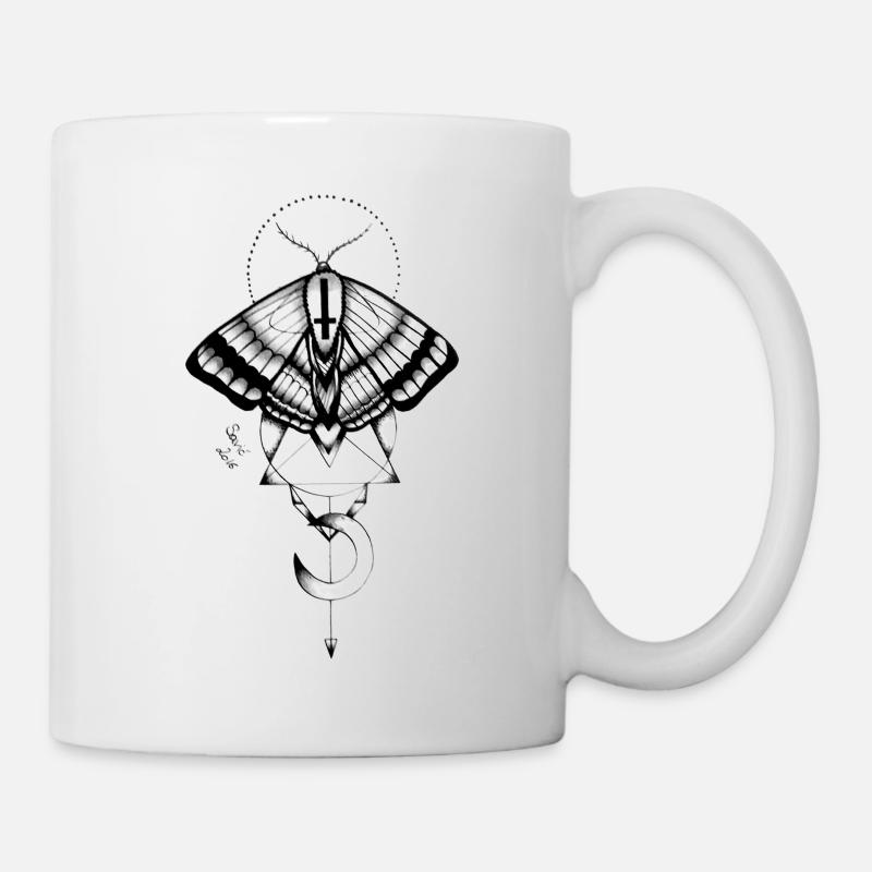 papillon de nuit - Mug blanc - blanc
