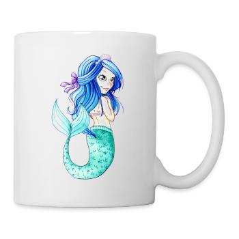 Sirène de jolie bande dessinée - Mug blanc - blanc - Droite