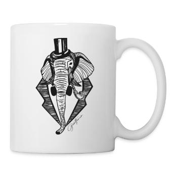 Gentlemen elephant - Mug - white - Right