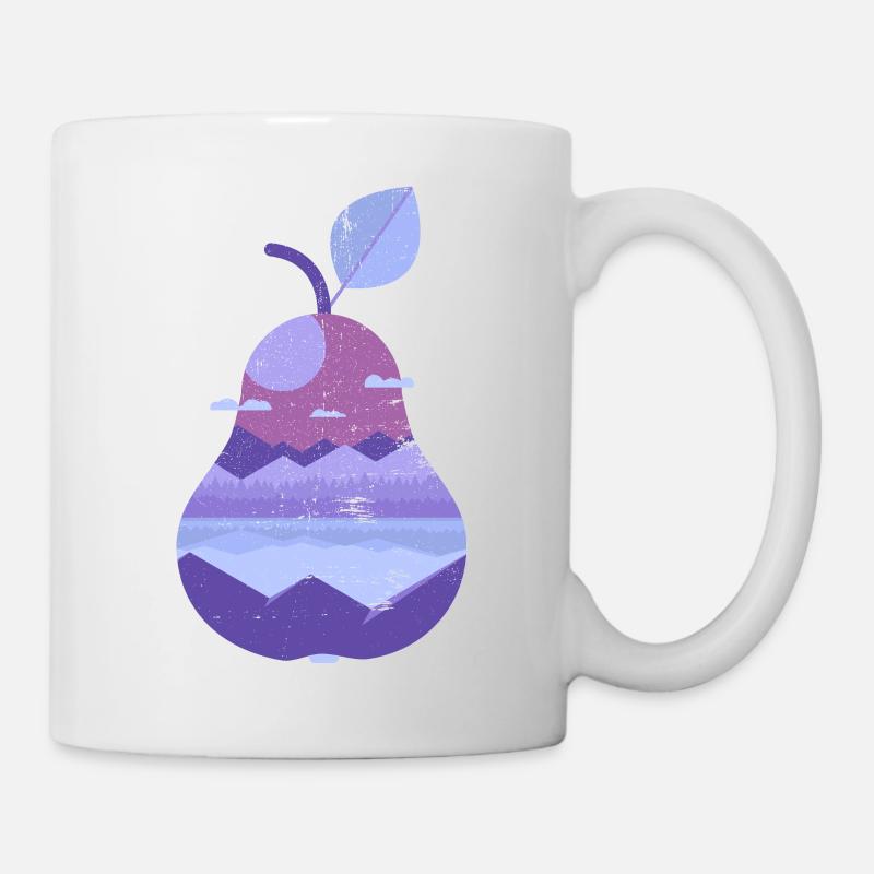 Vintage Panorama poire - Mug blanc - blanc