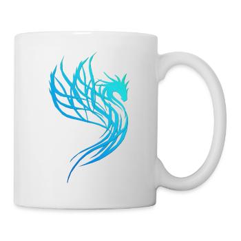 Blauer Wasser-Drache - Tasse - Weiß - Rechts