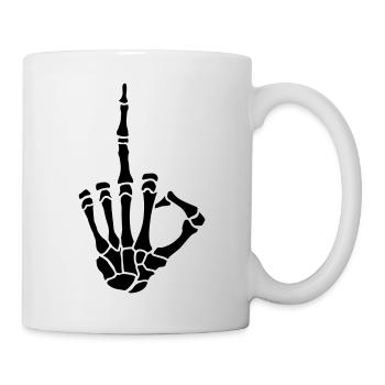 skelett_stinkefinger_1__f1 - Mug blanc - blanc - Droite