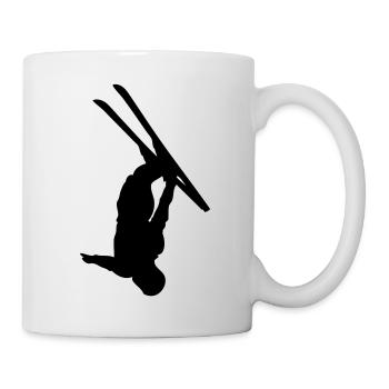 freefall skier / skiing - Mug - white - Right