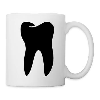 zahn_1__f1 - Tasse - Weiß - Rechts