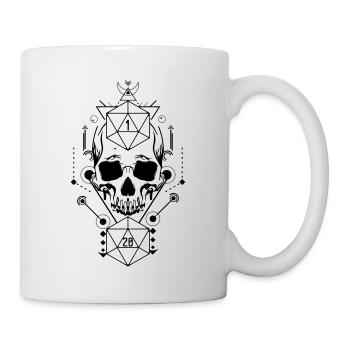 Pen and paper live by by the dice - Mug - white - Right