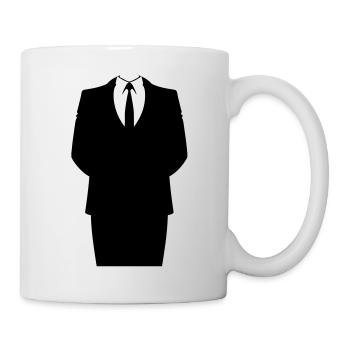 Suit and Tie - Mug blanc - blanc - Droite