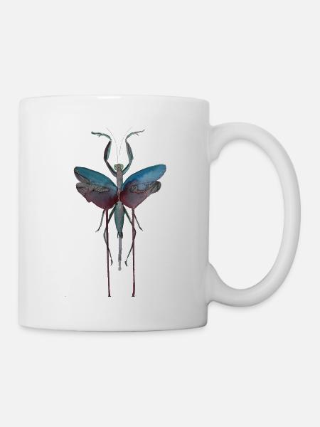 mante religieuse - Mug blanc - blanc