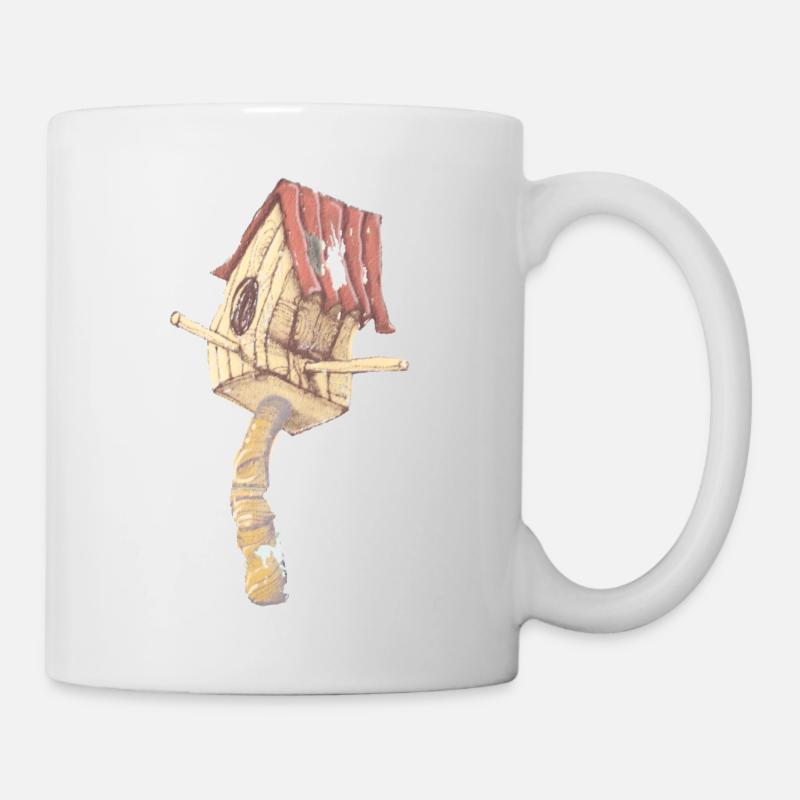 Vogelhäuschen. graffiti streetart aus spanien - Tasse - Weiß