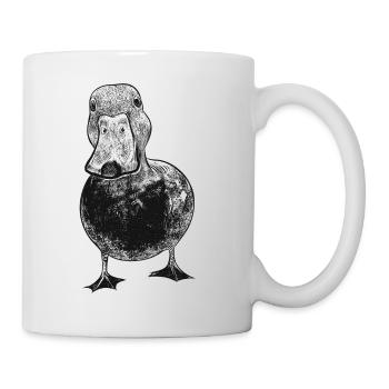 Canard drôle animal humour rire bec - Mug blanc - blanc - Droite