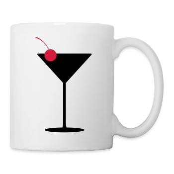 Cocktailglas - Tasse - Weiß - Rechts
