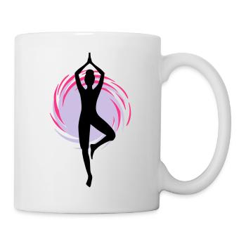 Yoga - Yoga - Pilates - Power Yoga - Sport - 3C - Mug blanc - blanc - Droite