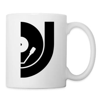 DJ Record Vinyl Plate - Mug - white - Right
