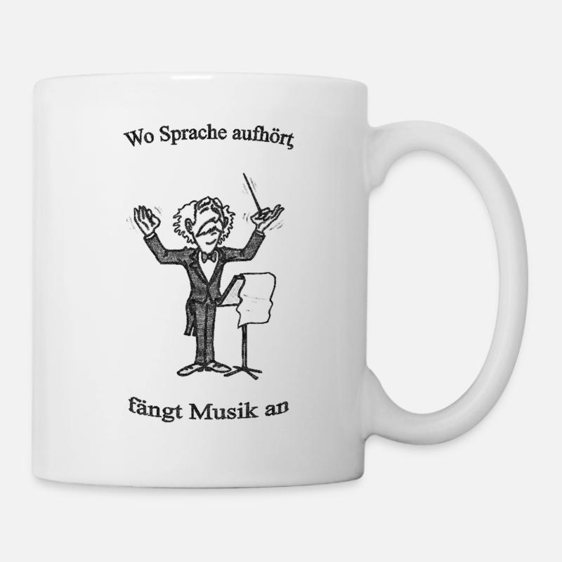 Chef d'orchestre avec texte sw - Mug blanc - blanc