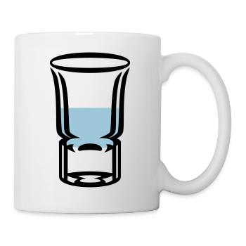 Schnapsglas / shot glass (2c) - Tasse - Weiß - Rechts