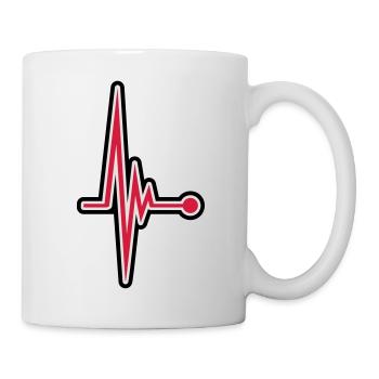 Heartbeat - Tasse - Weiß - Rechts
