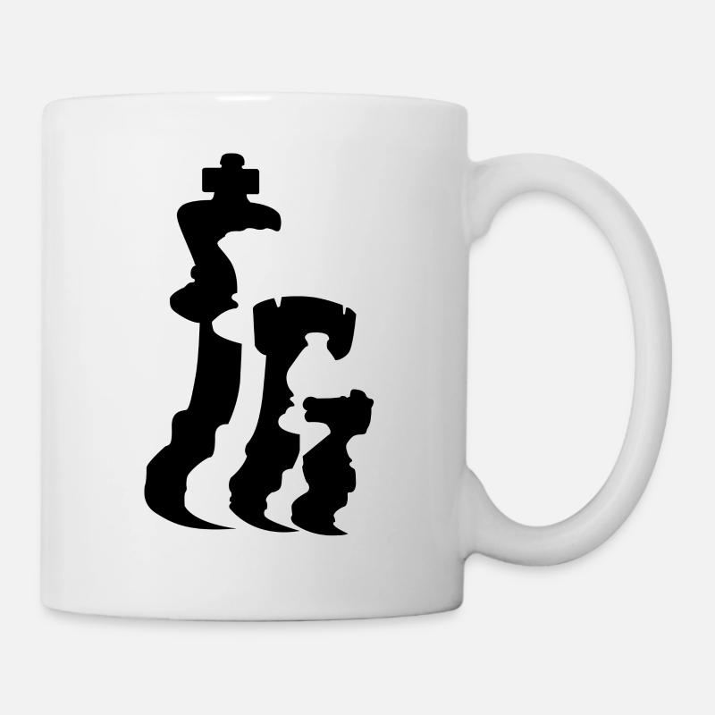 Schachfiguren - Tasse - Weiß
