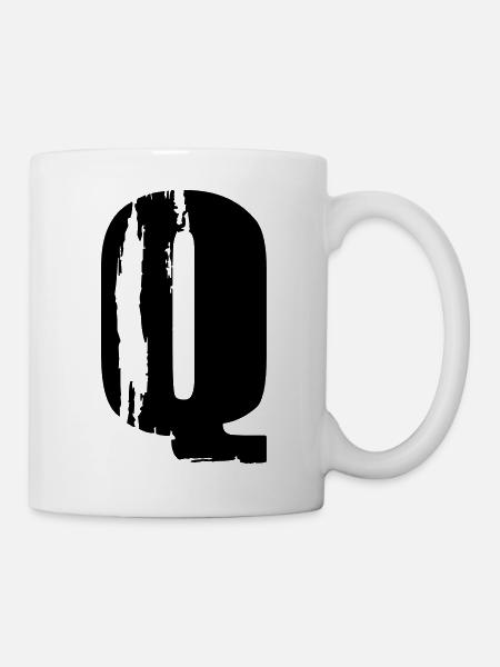 Q - Buchstabe - Tasse - Weiß