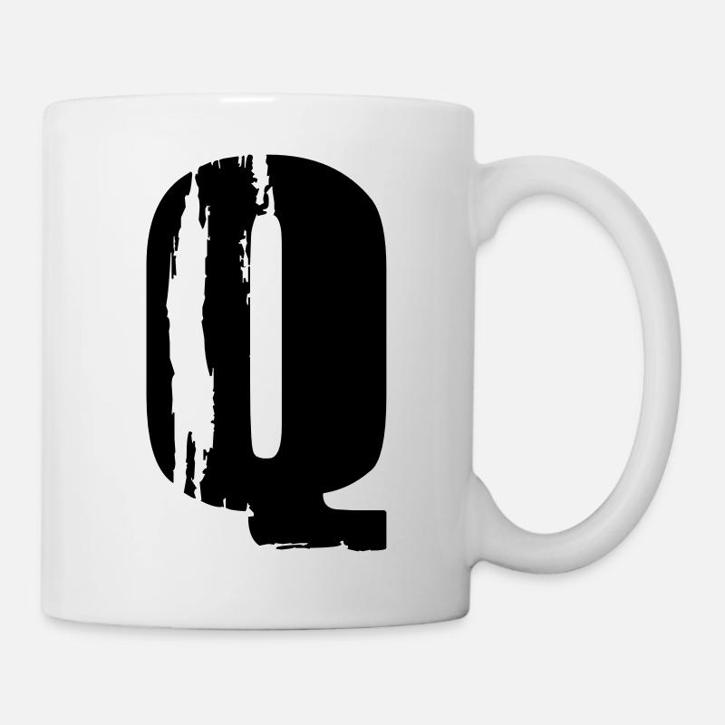 Q - Buchstabe - Tasse - Weiß