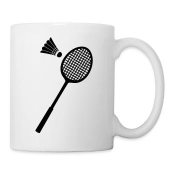 Badminton-Sport-Icon - Tasse - Weiß - Rechts