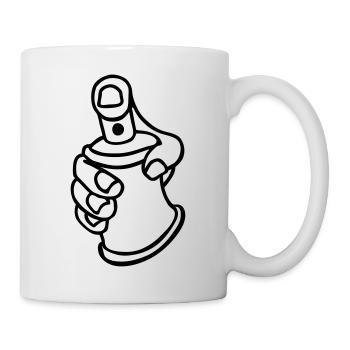 Aerosol paint paint bomb vintage boom hiphop graf - Mug - white - Right