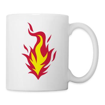 Feuer, Flamme, Feuer 9102 - Tasse - Weiß - Rechts