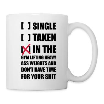 Fitness unique - Mug blanc - blanc - Droite