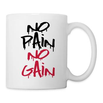 no_pain_no_gain_1_f2 - Mug blanc - blanc - Droite