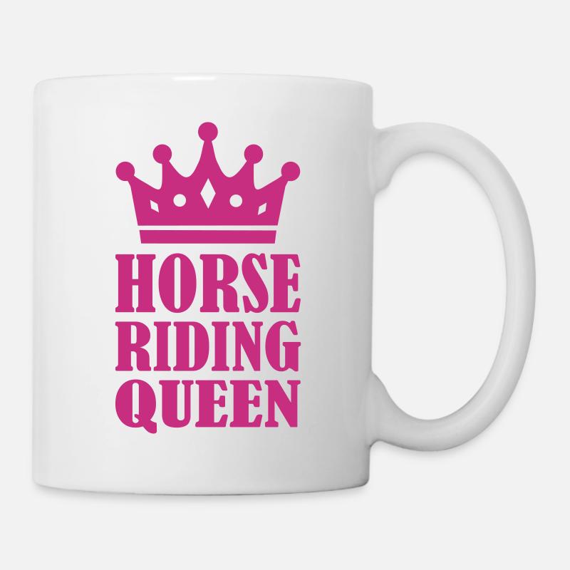 Horse riding Queen - Mug blanc - blanc
