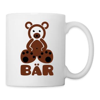A bear with text - Mug - white - Right