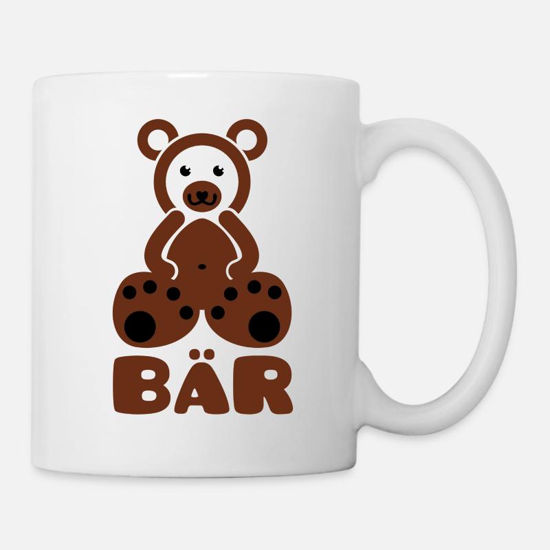 Un ours avec du texte - Mug blanc - blanc