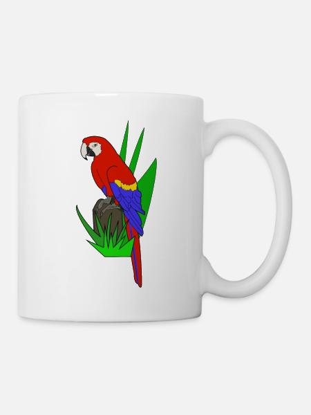 Papagei - Tasse - Weiß