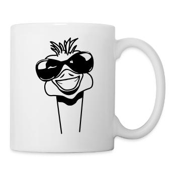 Lunettes de soleil cool drôle drôle autruche EMU - Mug blanc - blanc - Droite