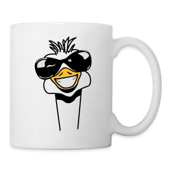 Lunettes de soleil cool drôle drôle autruche EMU - Mug blanc - blanc - Droite