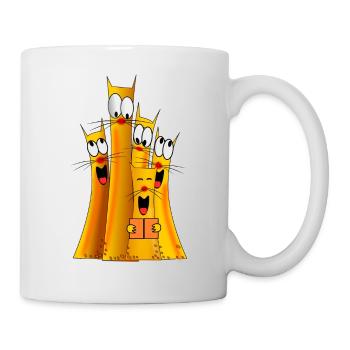 bande de chat - Mug blanc - blanc - Droite