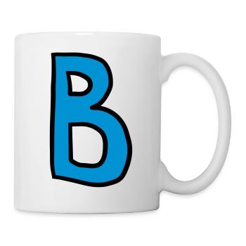 Letter B comic cartoon - Mug - white - Right