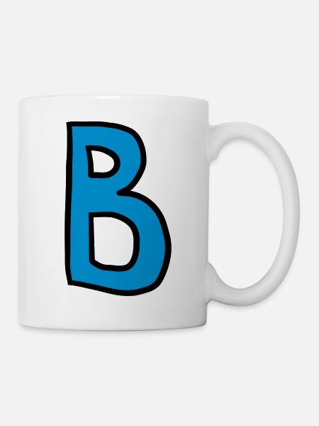 Buchstabe B Comic Cartoon - Tasse - Weiß