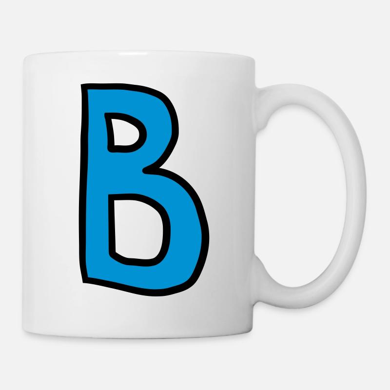 Buchstabe B Comic Cartoon - Tasse - Weiß