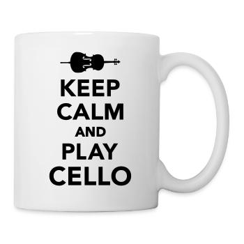 Keep calm and Play Cello - Mug blanc - blanc - Droite