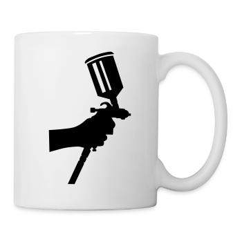 Lackierer - Tasse - Weiß - Rechts