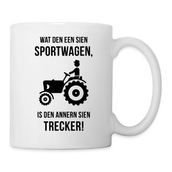 Dat is mien Trecker! (Plattdeutsch / Plattdüütsch) - Tasse - Weiß - Rechts